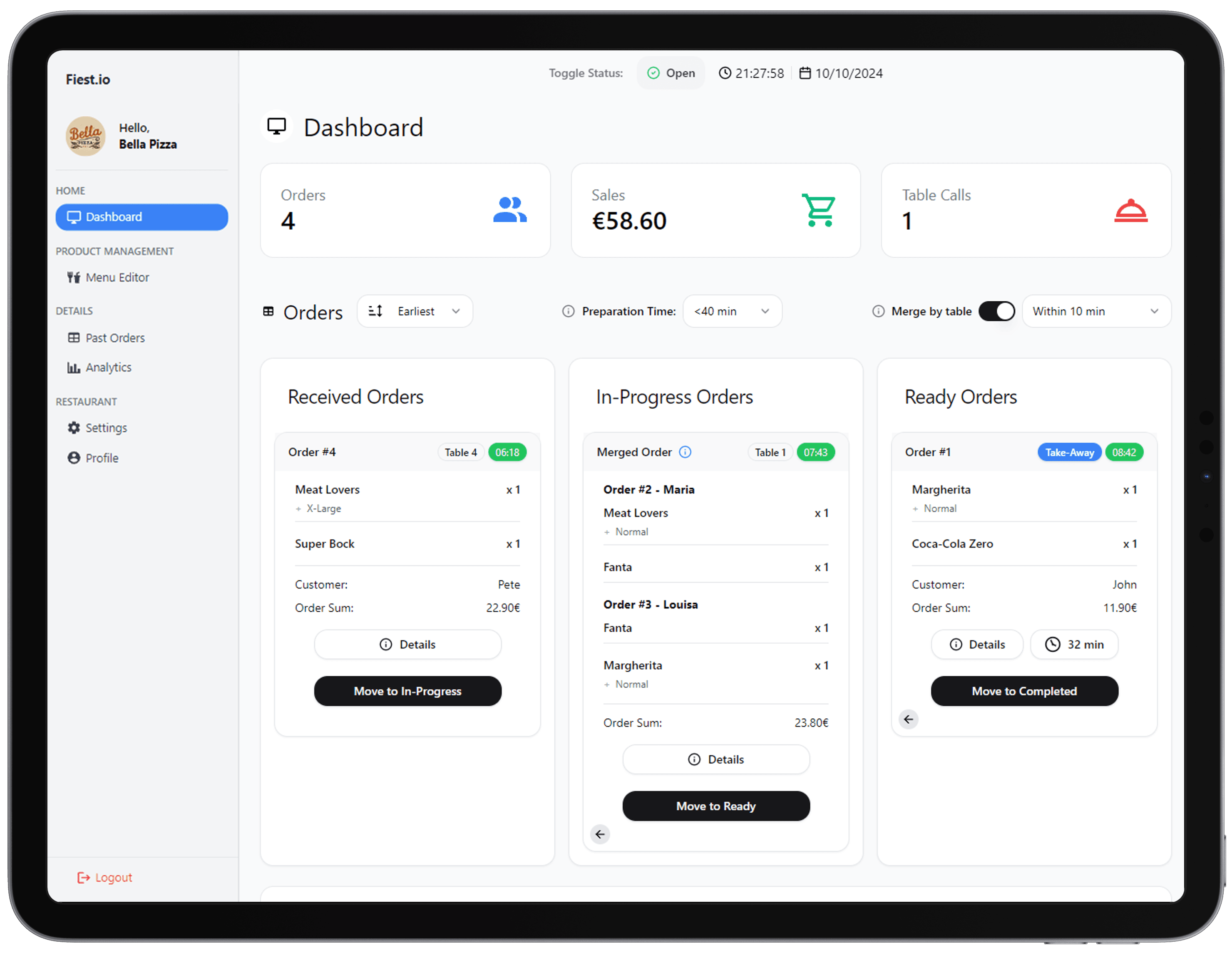 Fully Digital Restaurant Management