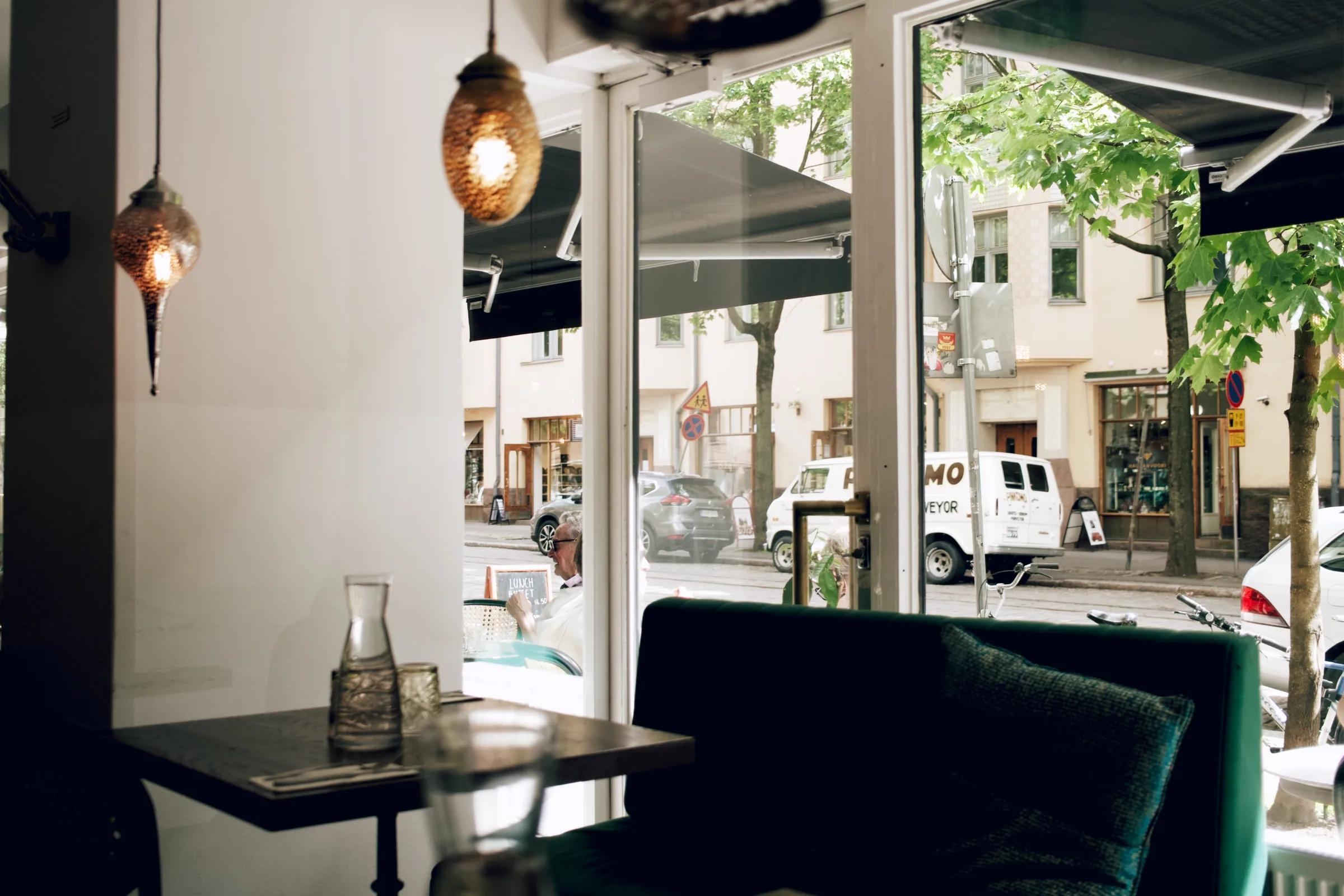 A Levant window seat looking out to the street